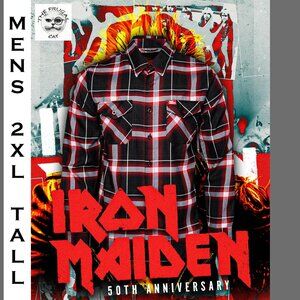 DIXXON FLANNEL x IRON MAIDEN Flannel Shirt Collab - Men's 2XL Tall , 2XLT